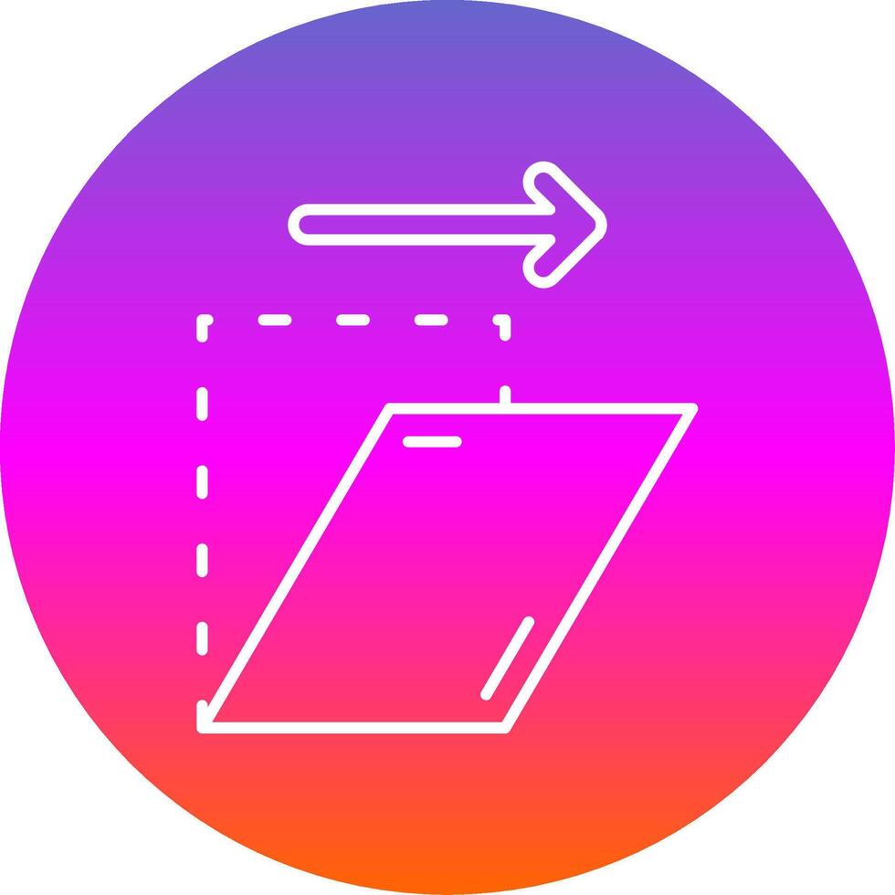 Shear Line Gradient Circle Icon vector