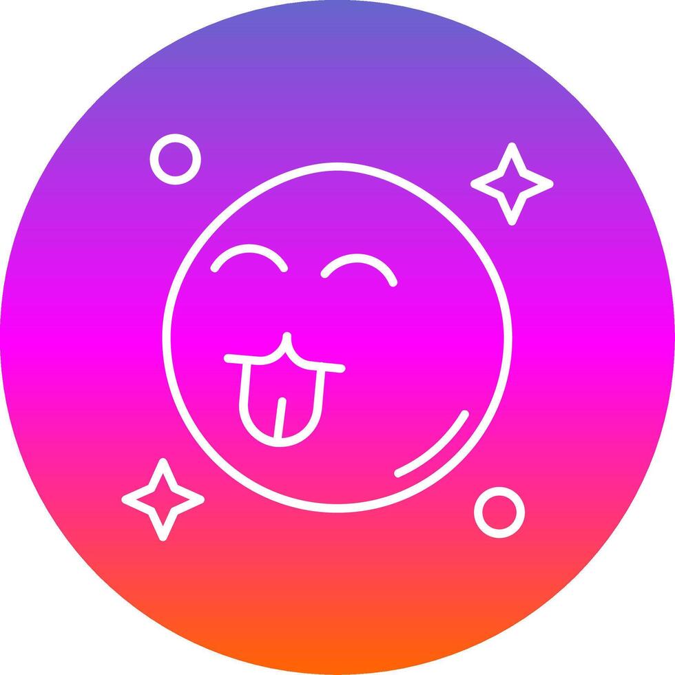 Cute Line Gradient Circle Icon vector