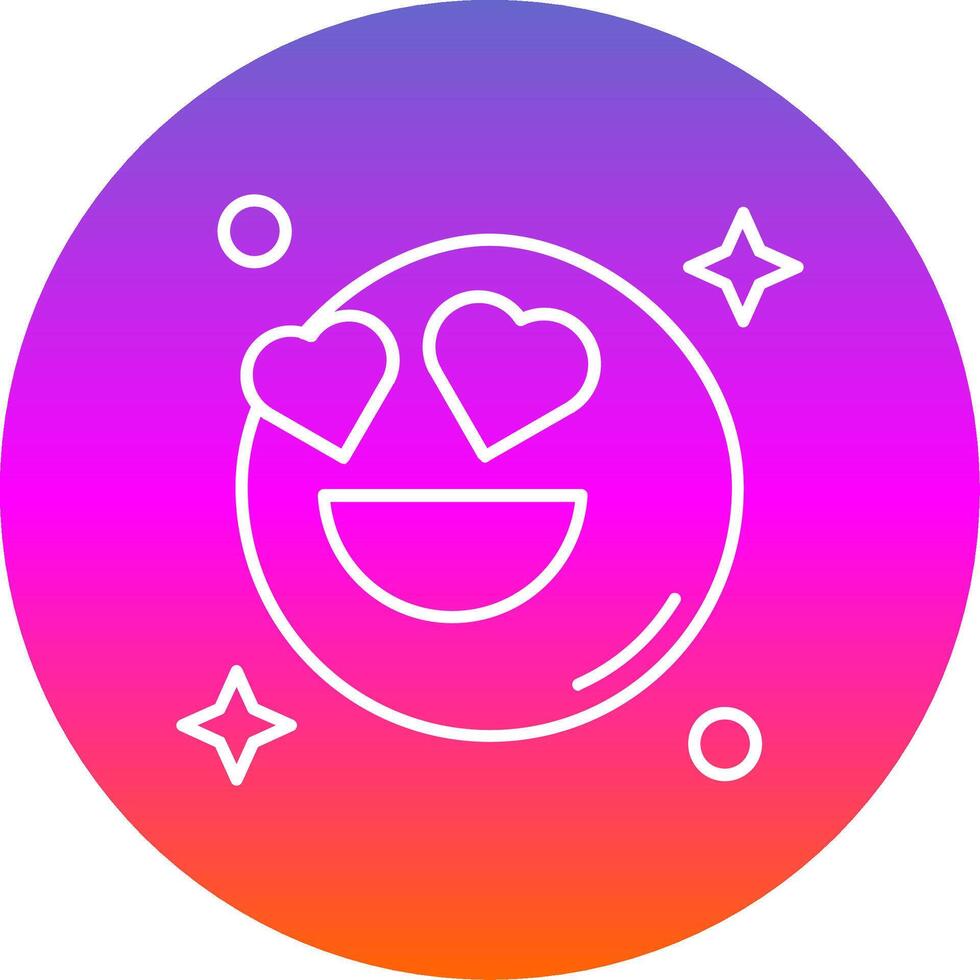 In love Line Gradient Circle Icon vector