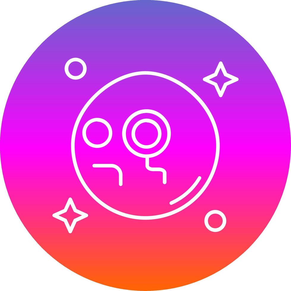 Monocle Line Gradient Circle Icon vector