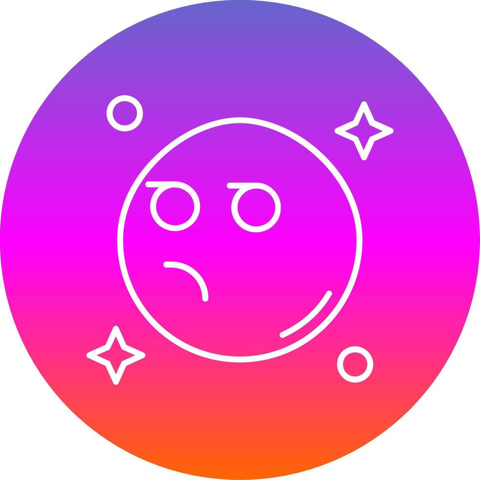 Suspicious Line Gradient Circle Icon vector