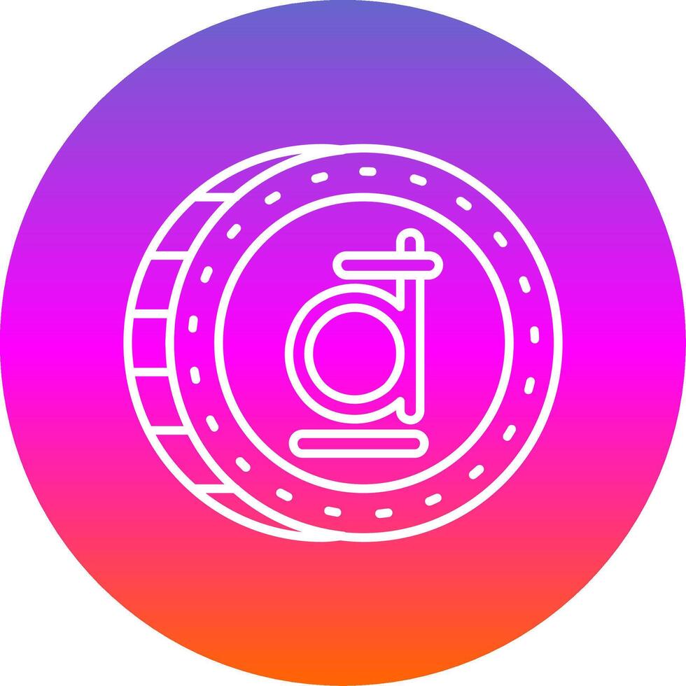Dong Line Gradient Circle Icon vector
