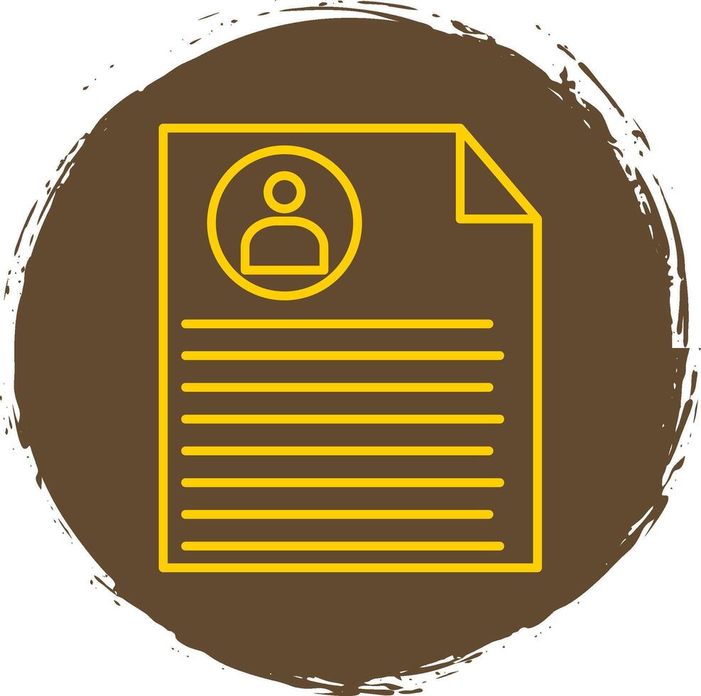 Curriculum Vitae Line Circle Yellow Icon vector