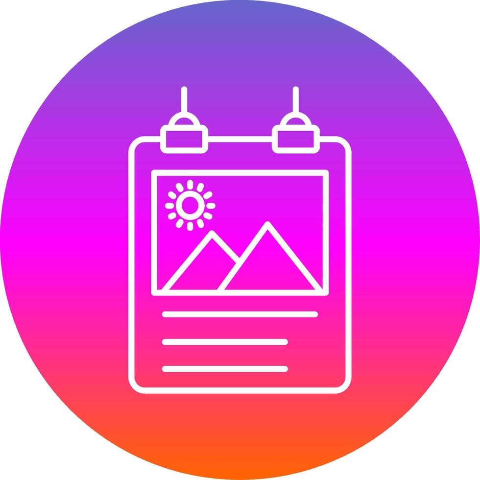 Poster Line Gradient Circle Icon vector