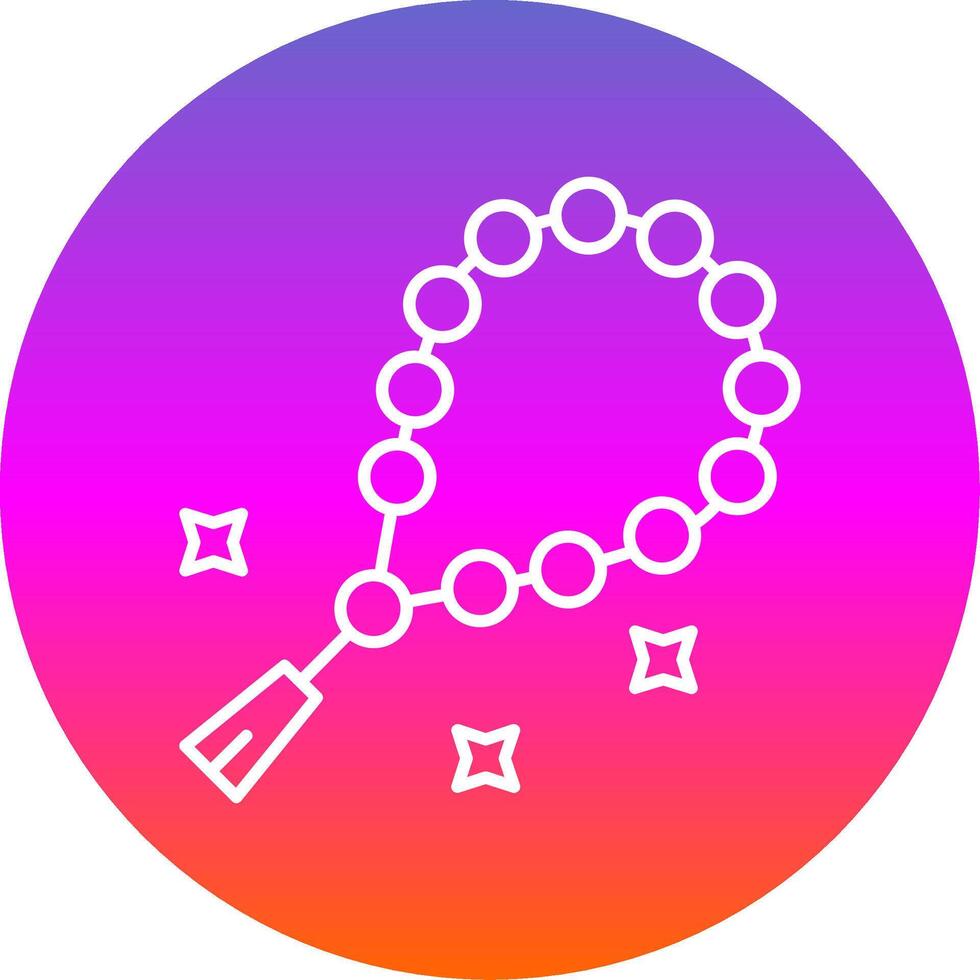 Beads Line Gradient Circle Icon vector