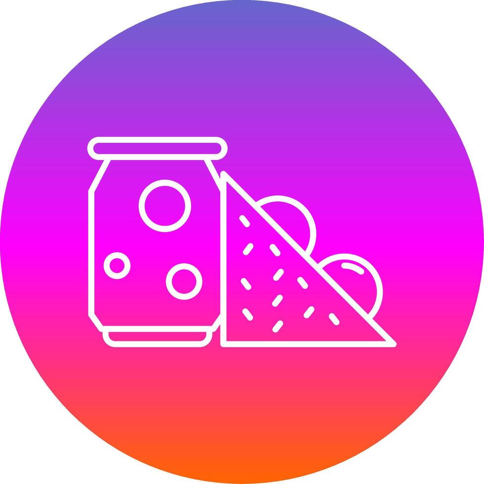 Food Line Gradient Circle Icon vector