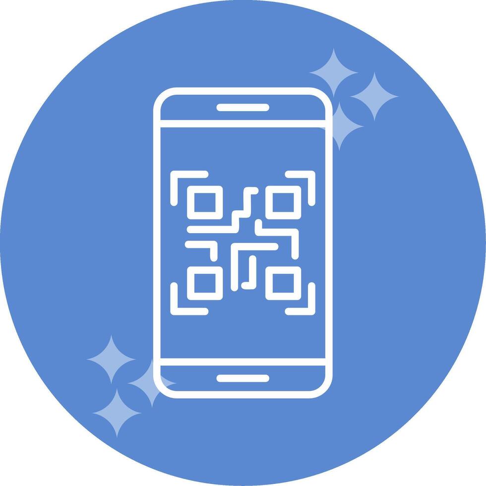 Smartphone Qr Code Vector Icon