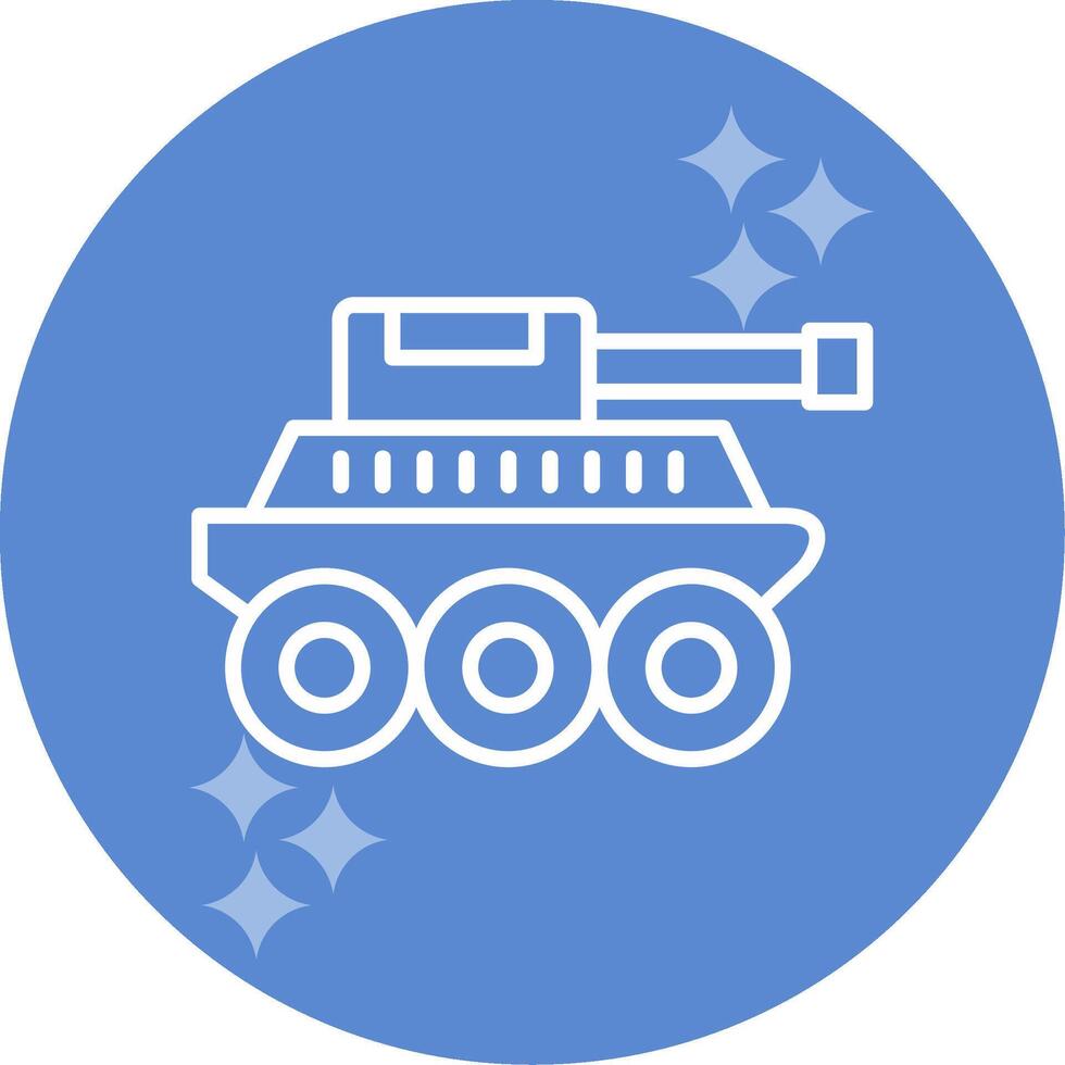 icono de vector de tanque militar