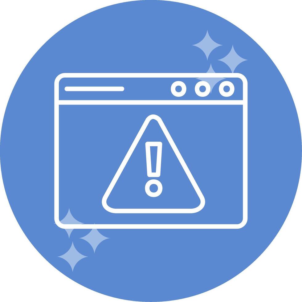 Web Warning Vector Icon