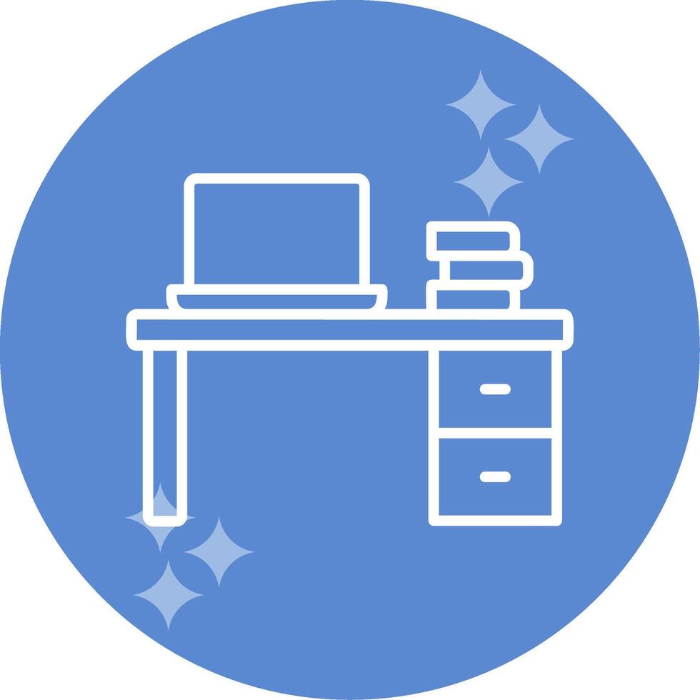 Office Desk Vector Icon