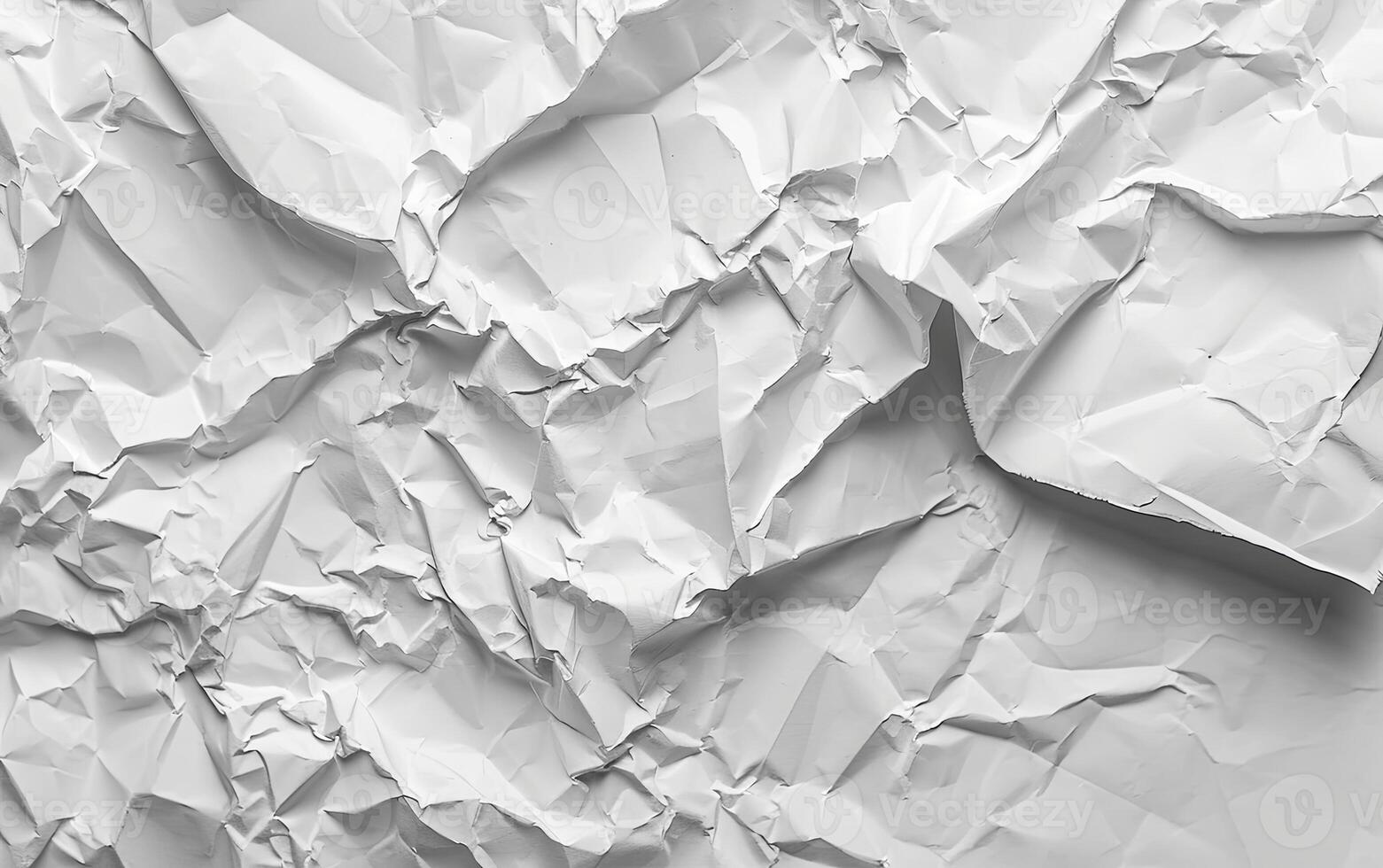 AI generated The texture of crumpled white paper photo