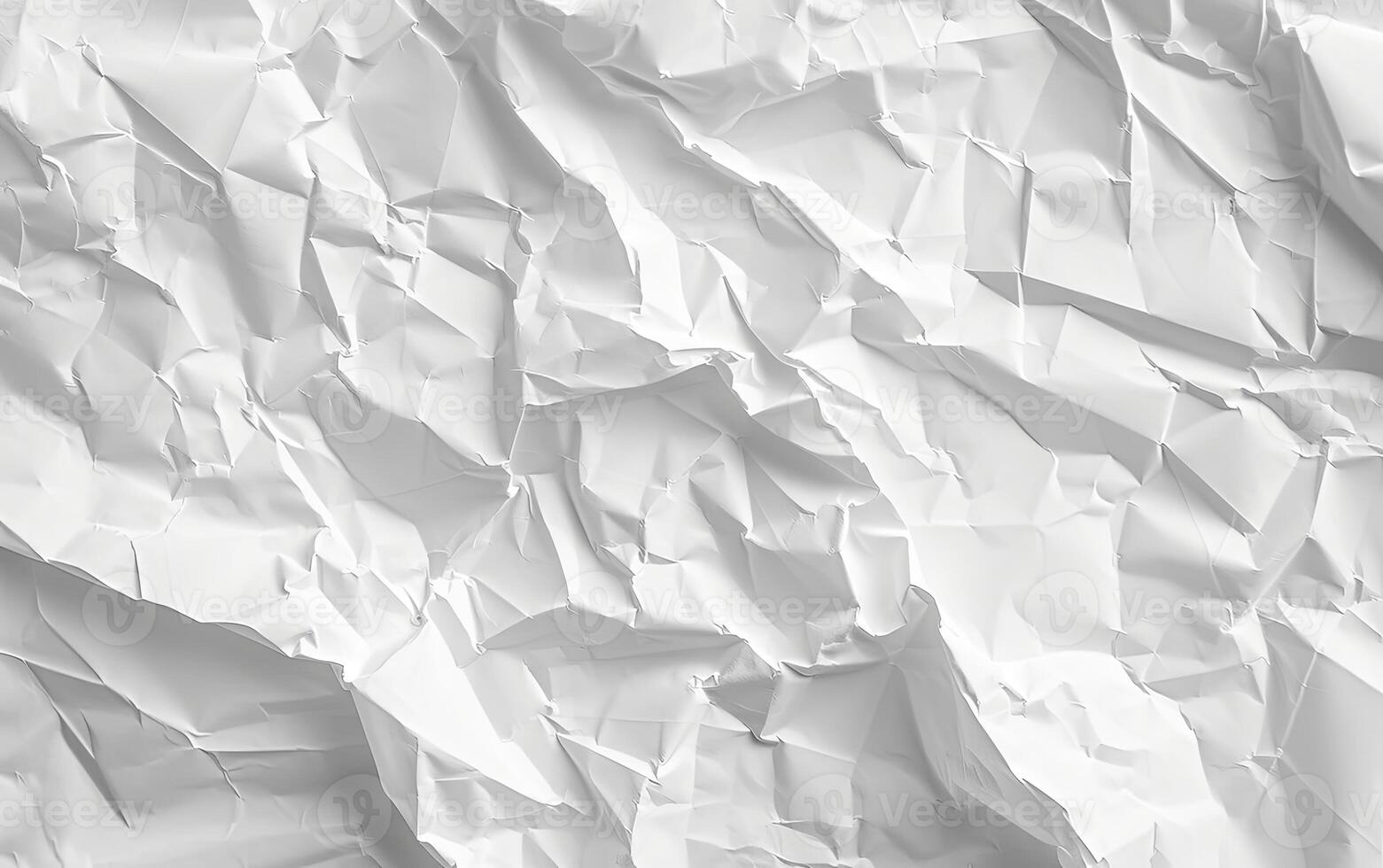 AI generated The texture of crumpled white paper photo