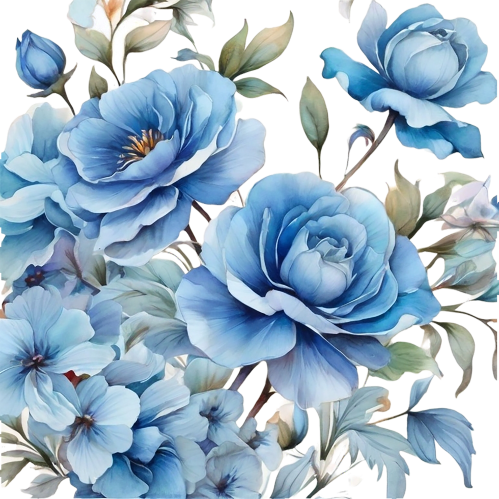 AI generated Watercolor Floral Flower Bouquet Design png