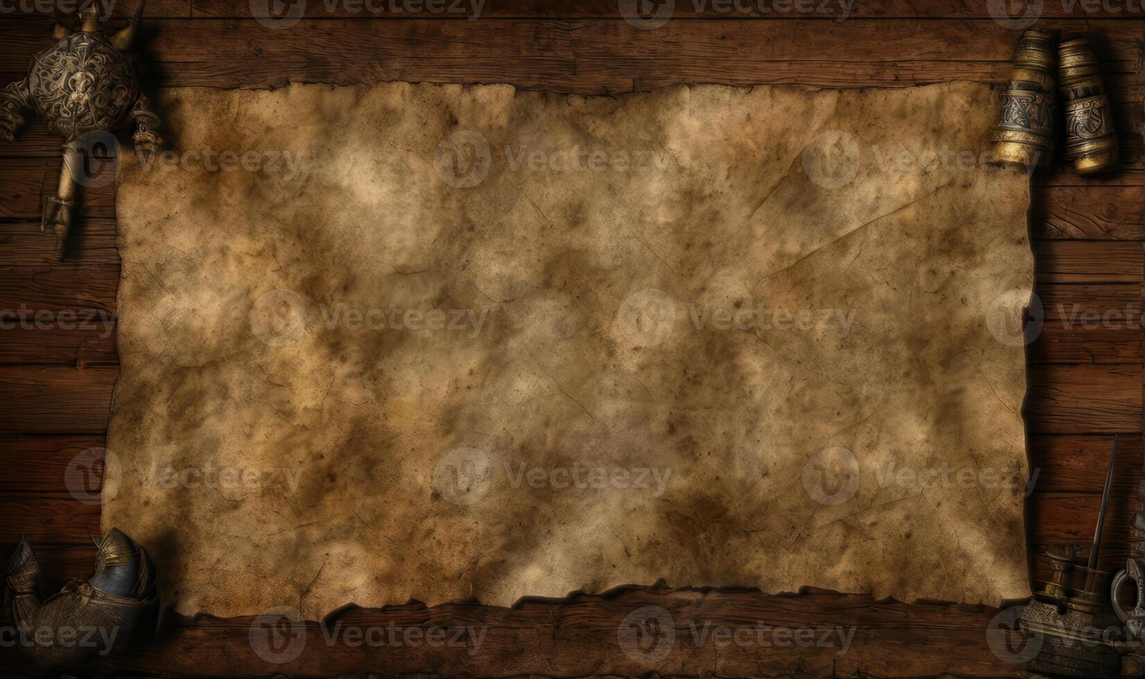AI generated Old brown paper Vintage texture background with stains photo
