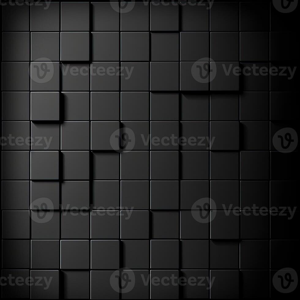 AI generated Abstract background made of black glossy cubes, ai generative photo
