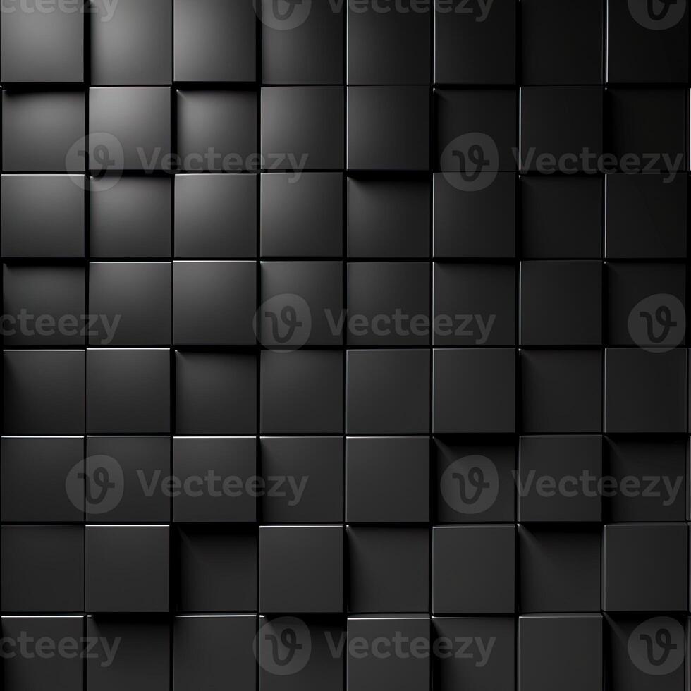 AI generated Abstract background with black square tiles, ai generative photo