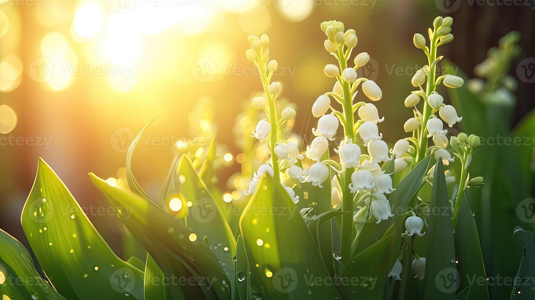 AI generated Spring flowers in sunny day in nature, Colorful natural spring background, photo