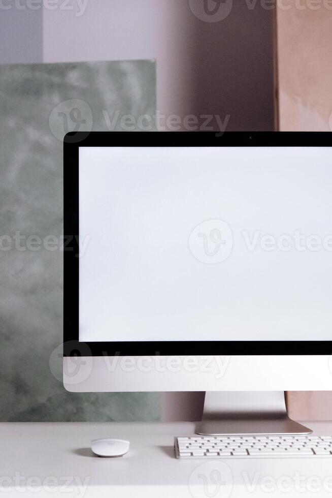 Mockup template for banners and other design purposes, empty blank display photo