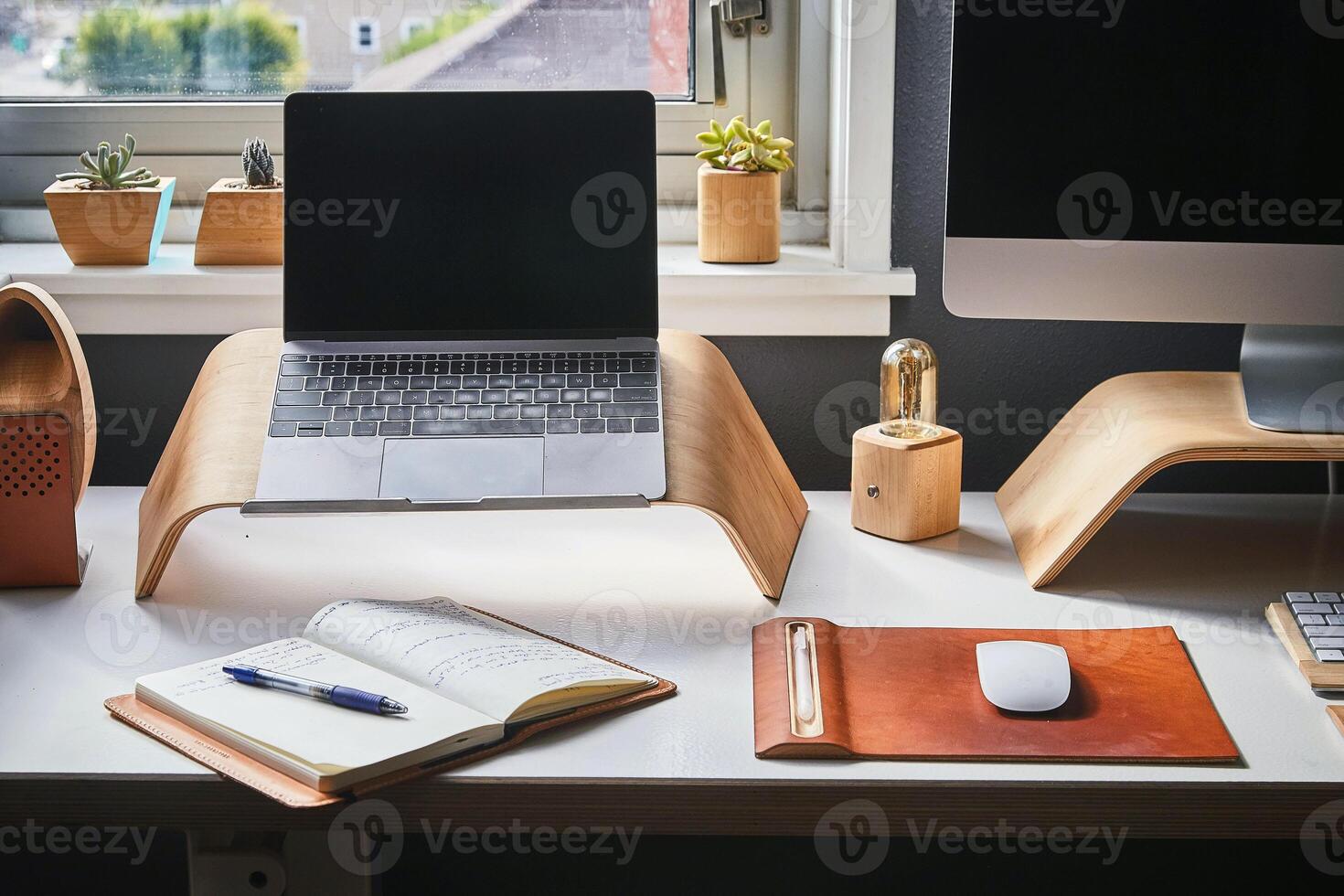Empty screen laptop mockup template for banners and other design purposes, laptop with an empty blank screen photo