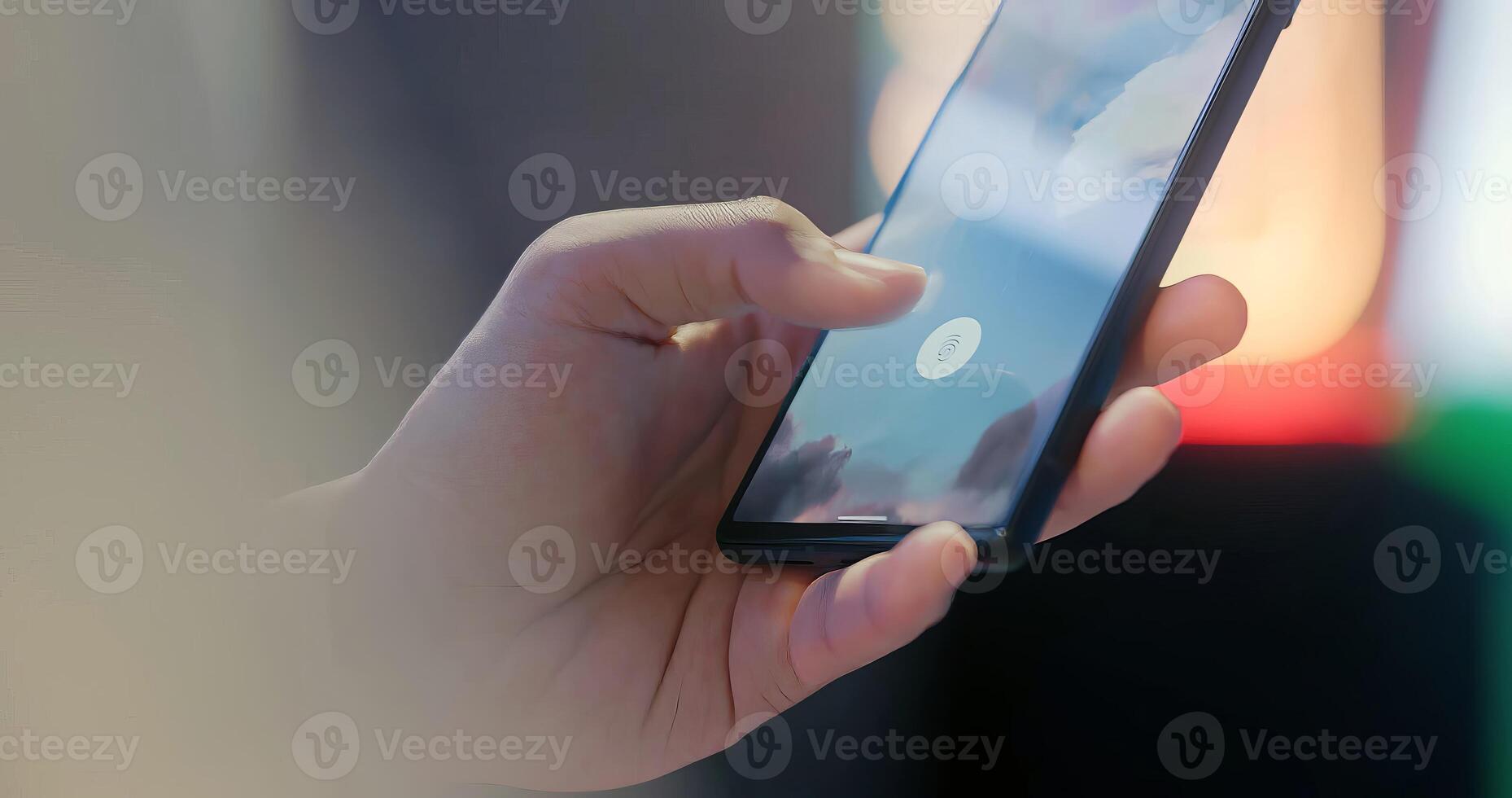 Fingerprint identity verification concept, biometric, security background photo