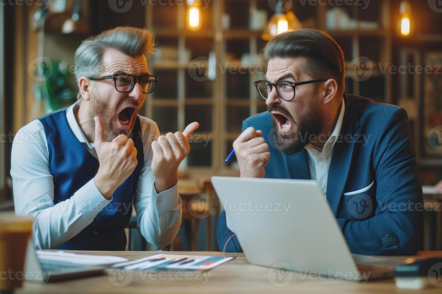 AI generated Business man arguing angrily photo