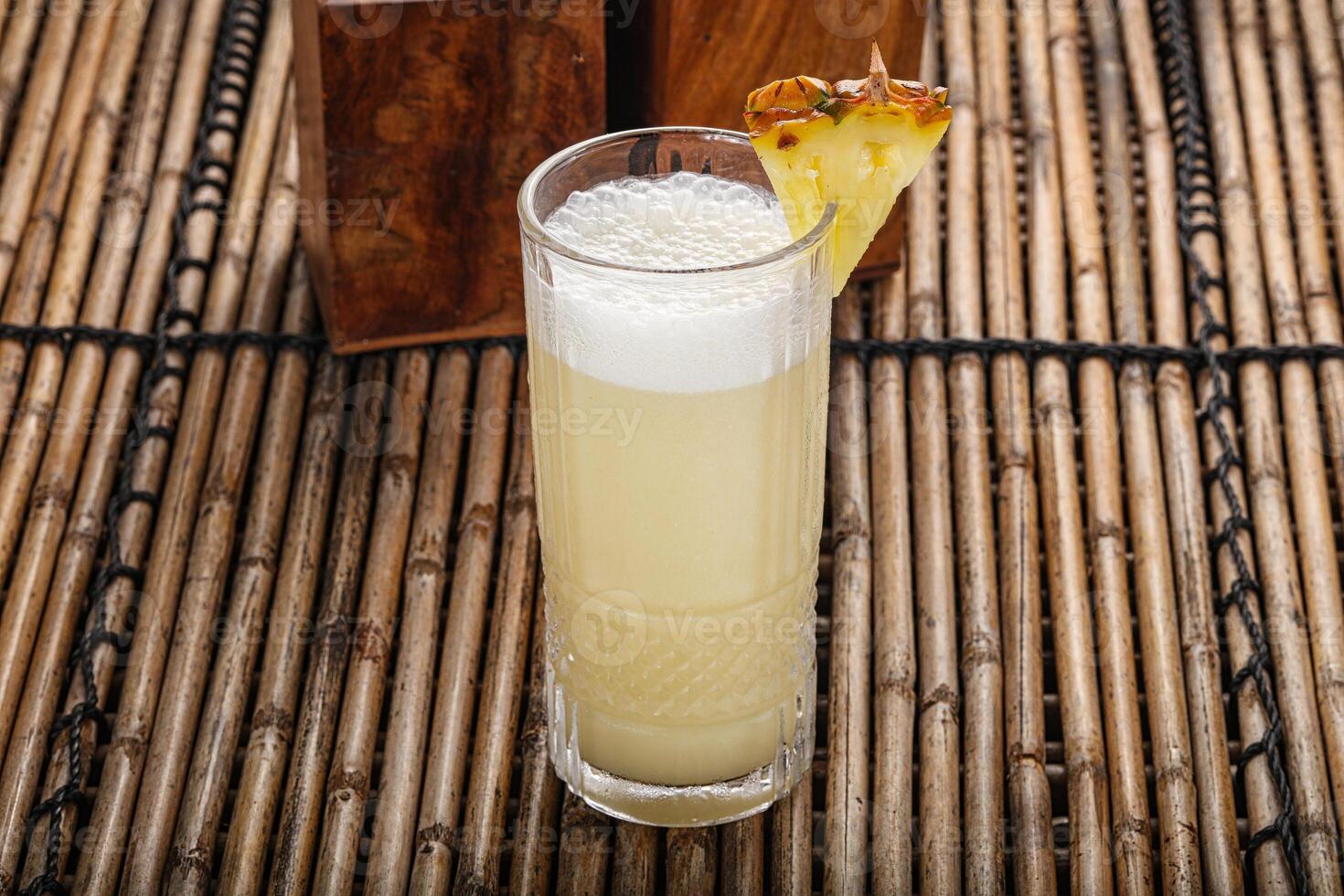 Pinacolada pineapple coctail with juice photo