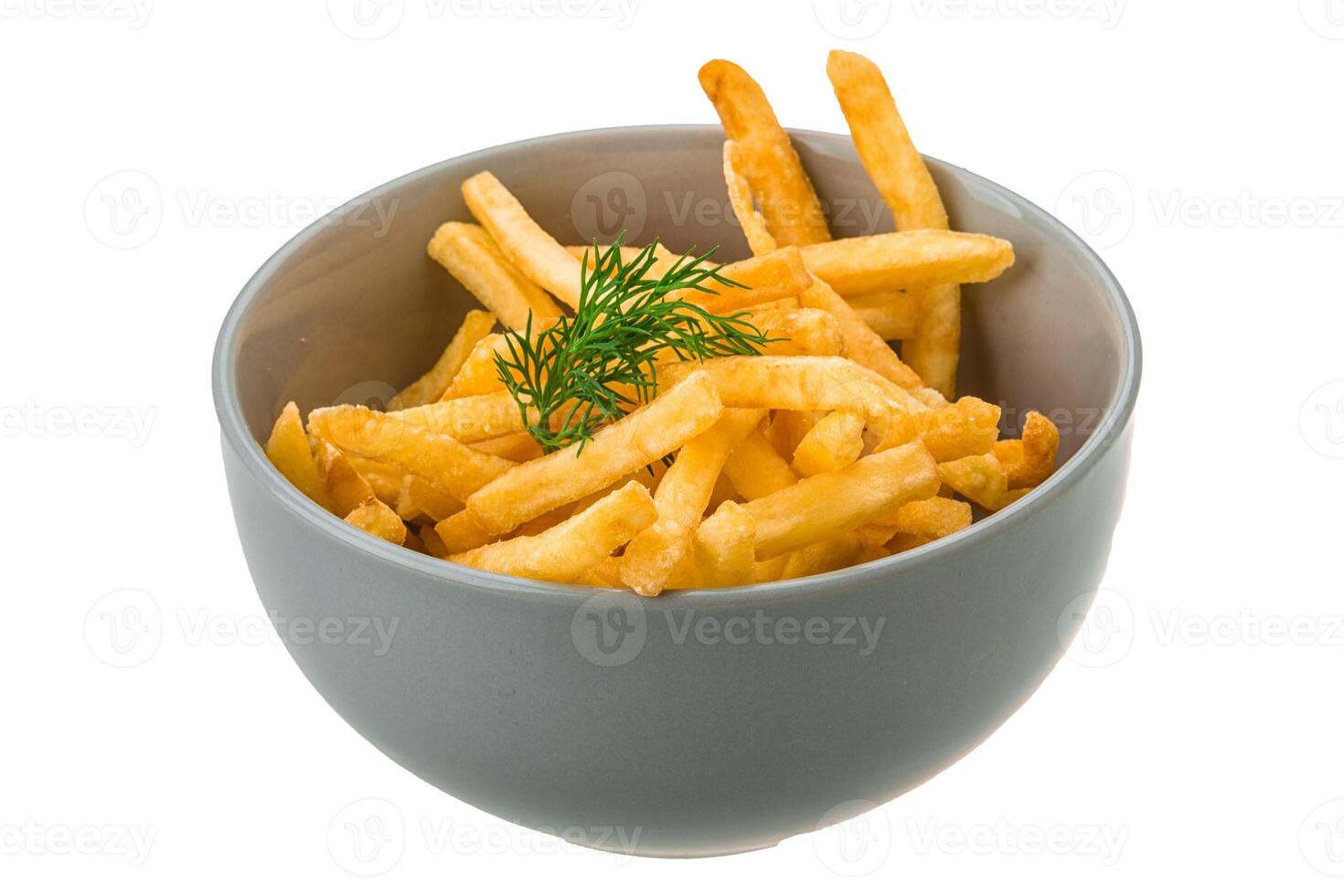 French fries on white background photo