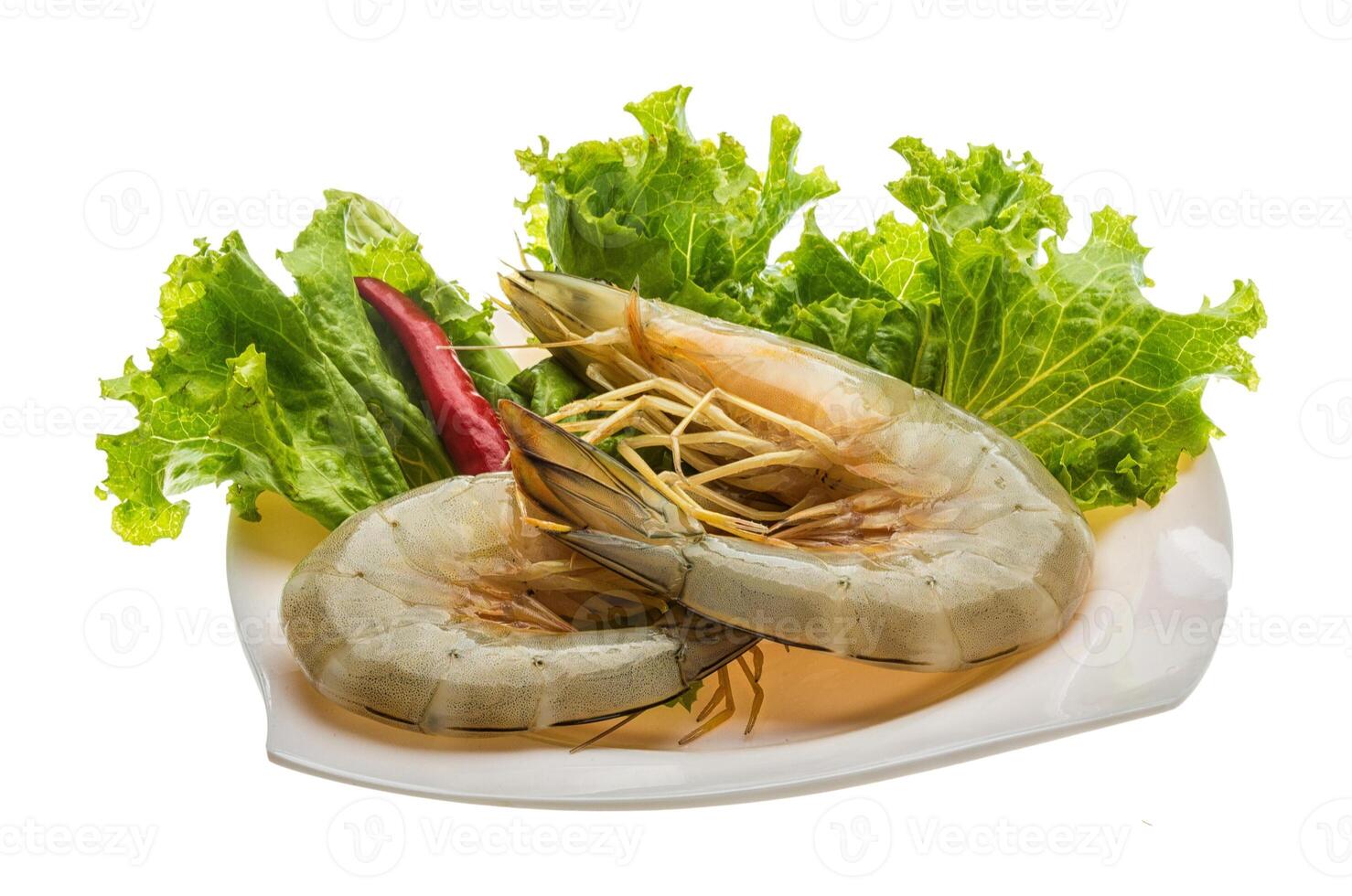 Tiger prawn in the bowl photo
