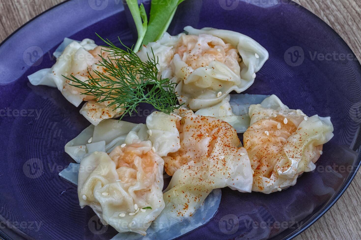 Shrimp wanton in the bowl photo