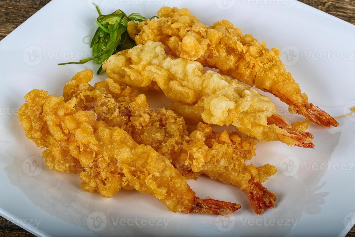 Prawn tempura in the bowl photo