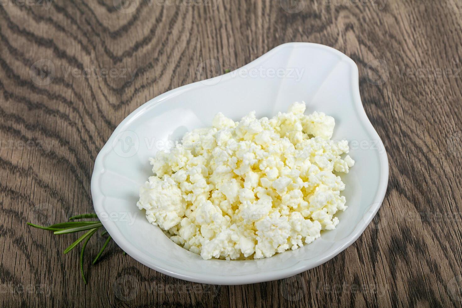 Cottage cheese in the bowl photo