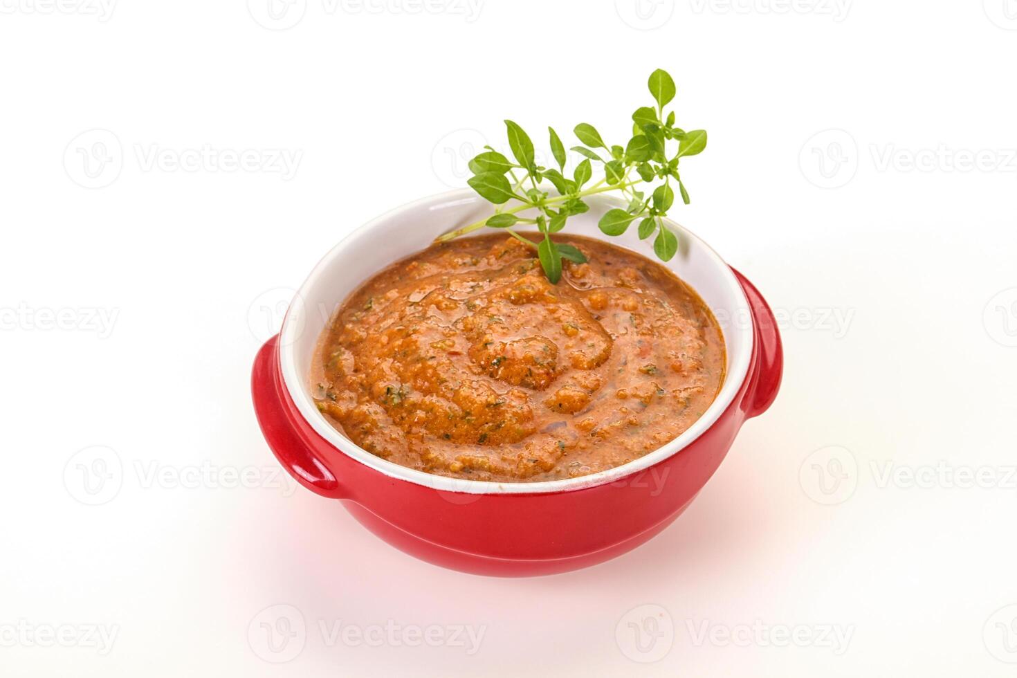 famosa sopa de tomate gazpacho español foto