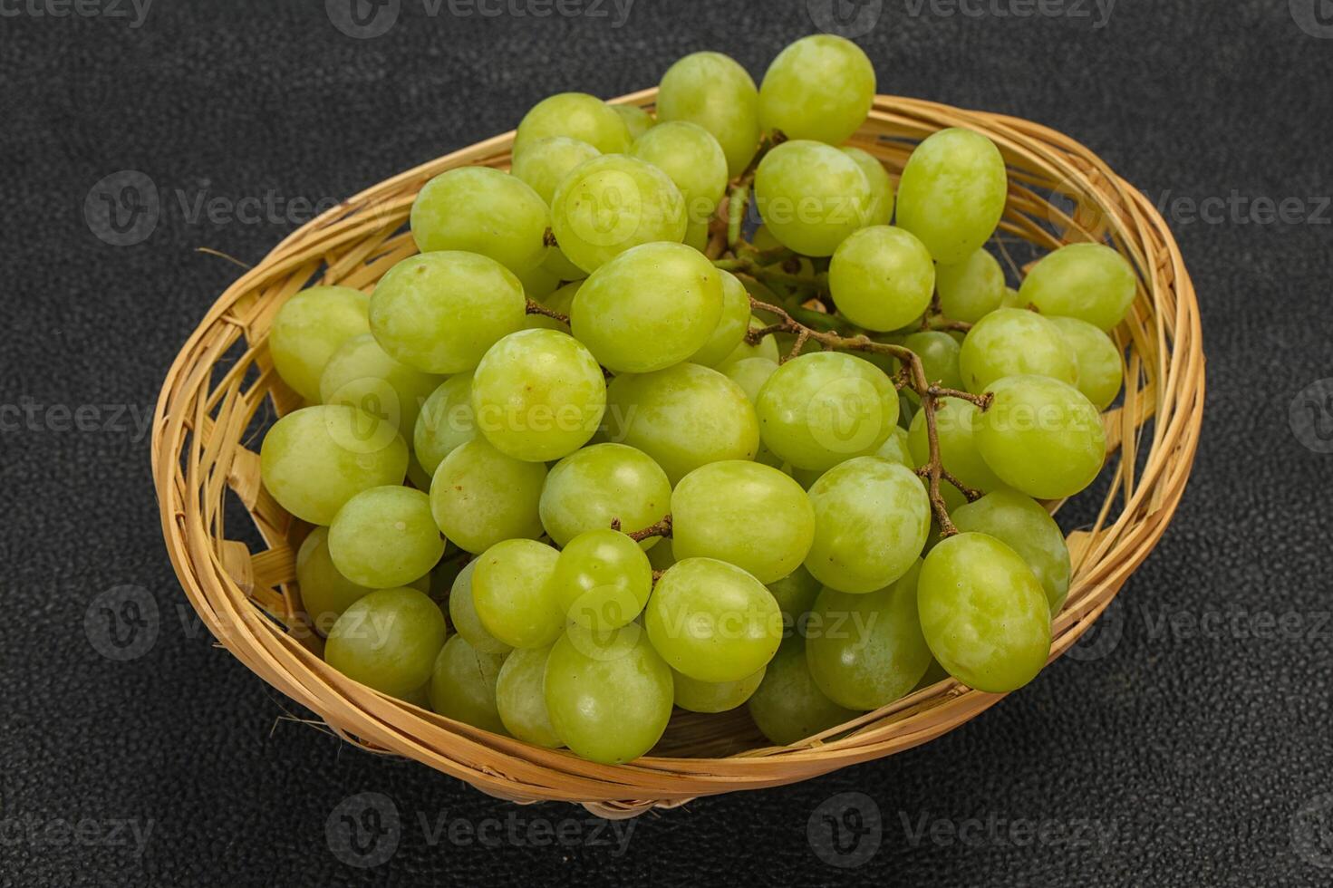 Sweet ripe Green grape branch photo
