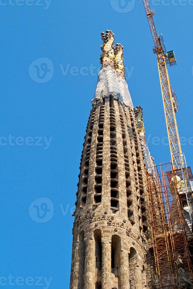 BARCELONA, SPAIN - May 23La Sagrada Familia - the impressive cathedral designed by Gaudi, which is being build since 19 March 1882 and is not finished yet May 23, 2011 in Barcelona, Spain. photo