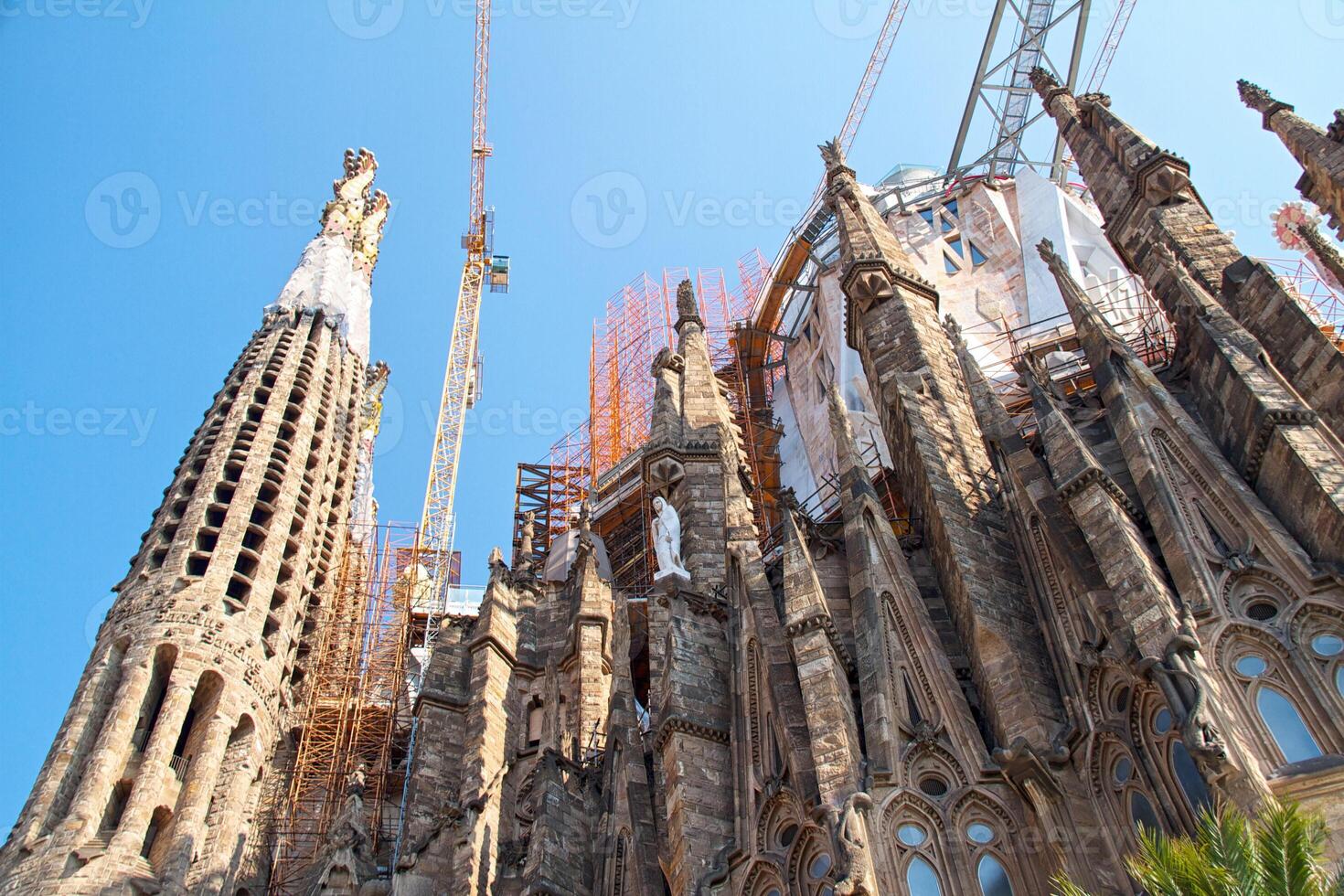 BARCELONA, SPAIN - May 23 La Sagrada Familia - the impressive cathedral designed by Gaudi, which is being build since 19 March 1882 and is not finished yet May 23, 2011 in Barcelona, Spain. photo