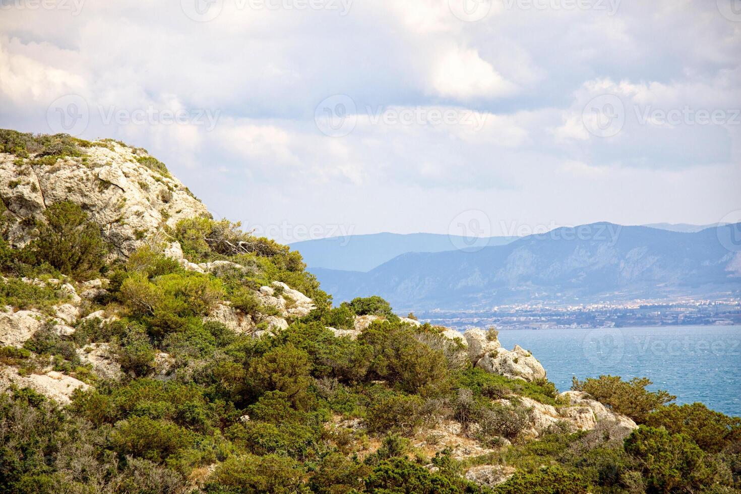 Beautiful sea coast in Greece photo