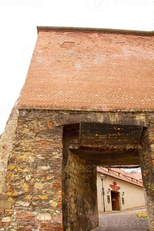 Old Prague city view - old buildings photo
