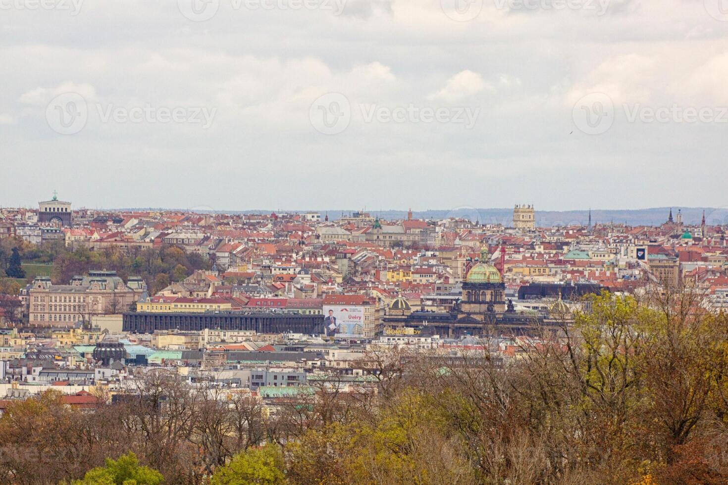 The View on the Prague's gothic Castle and Buildings photo