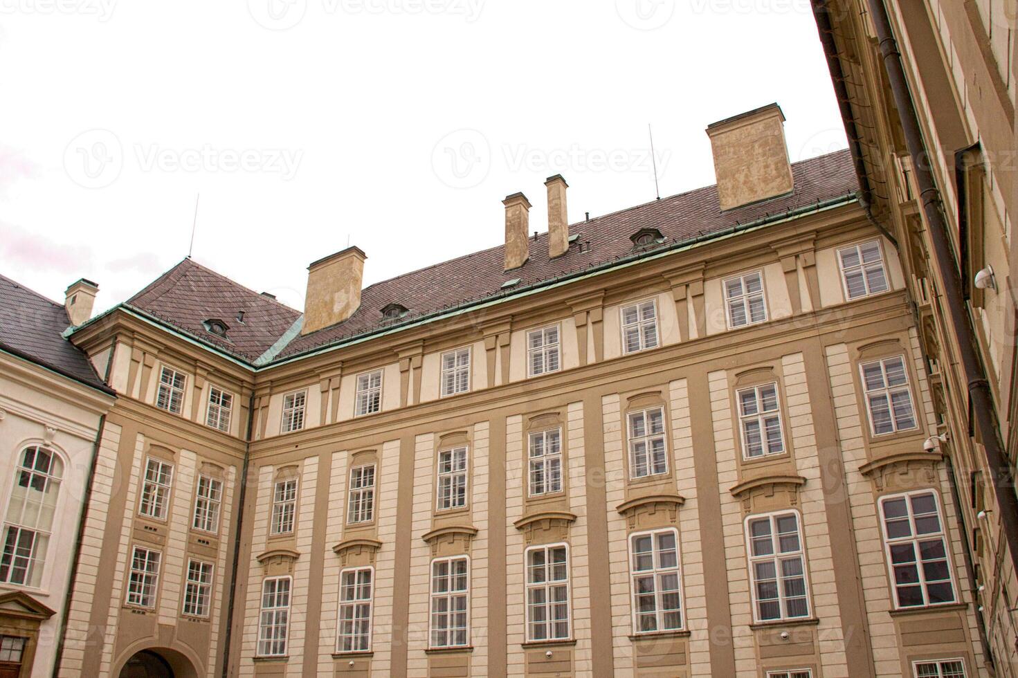 Old Prague city view - old buildings photo