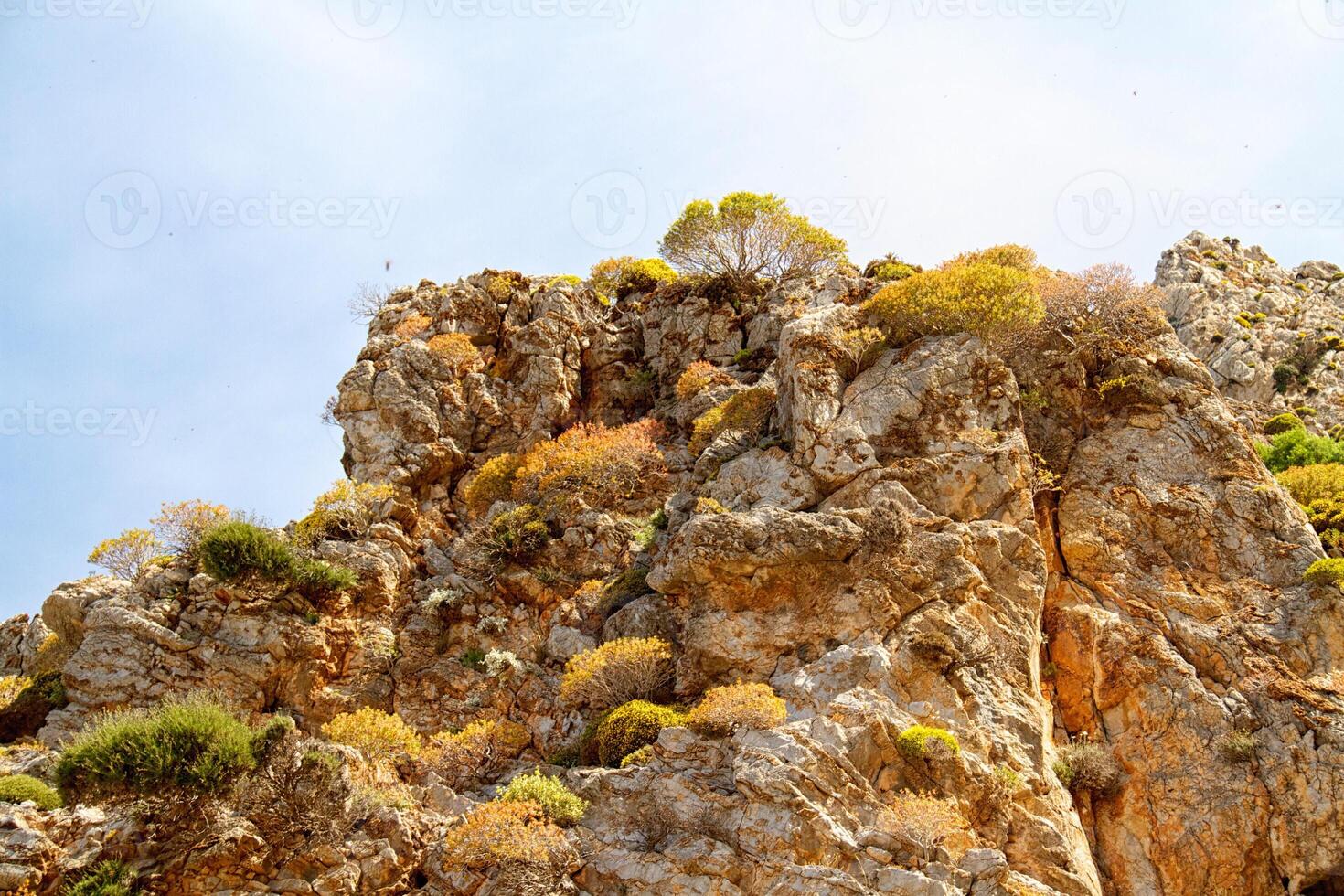 High mountain and Rocks in Greece Rhodes photo