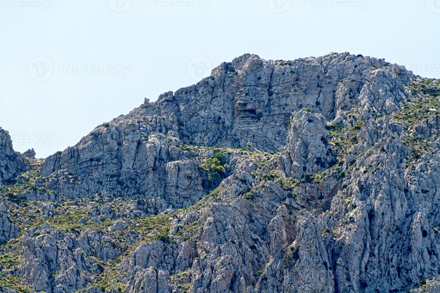 High mountain and Rocks in Greece Rhodes photo