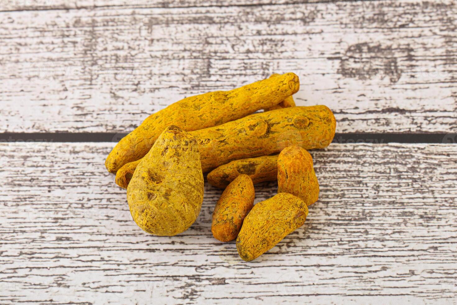 Indian spices - Turmeric root Curcuma photo