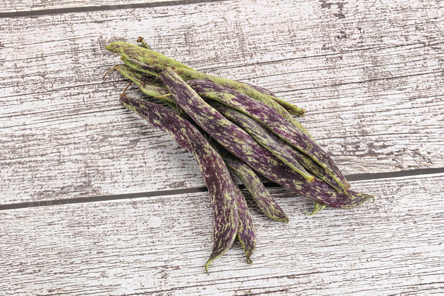 Raw green bean string heap photo