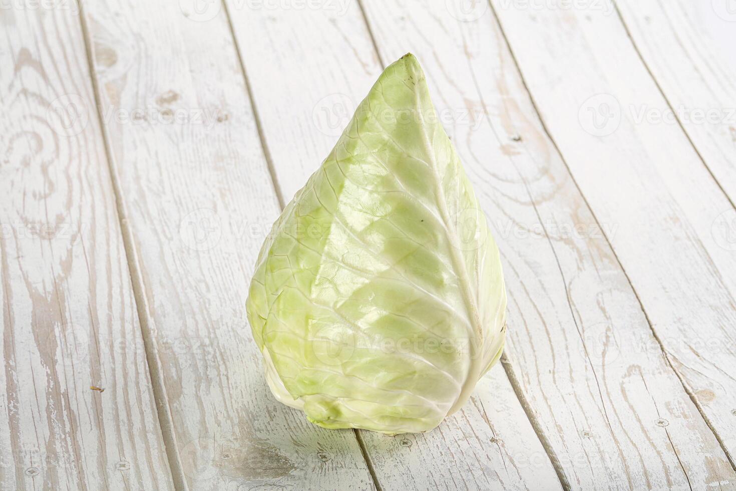 Cone sweetheart ripe green cabbage photo