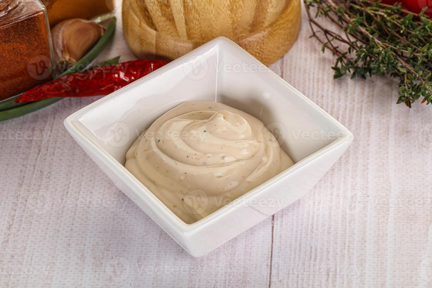 Burger sauce in the bowl photo