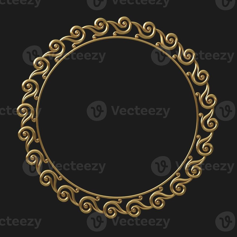 Round classical carved gold frames photo