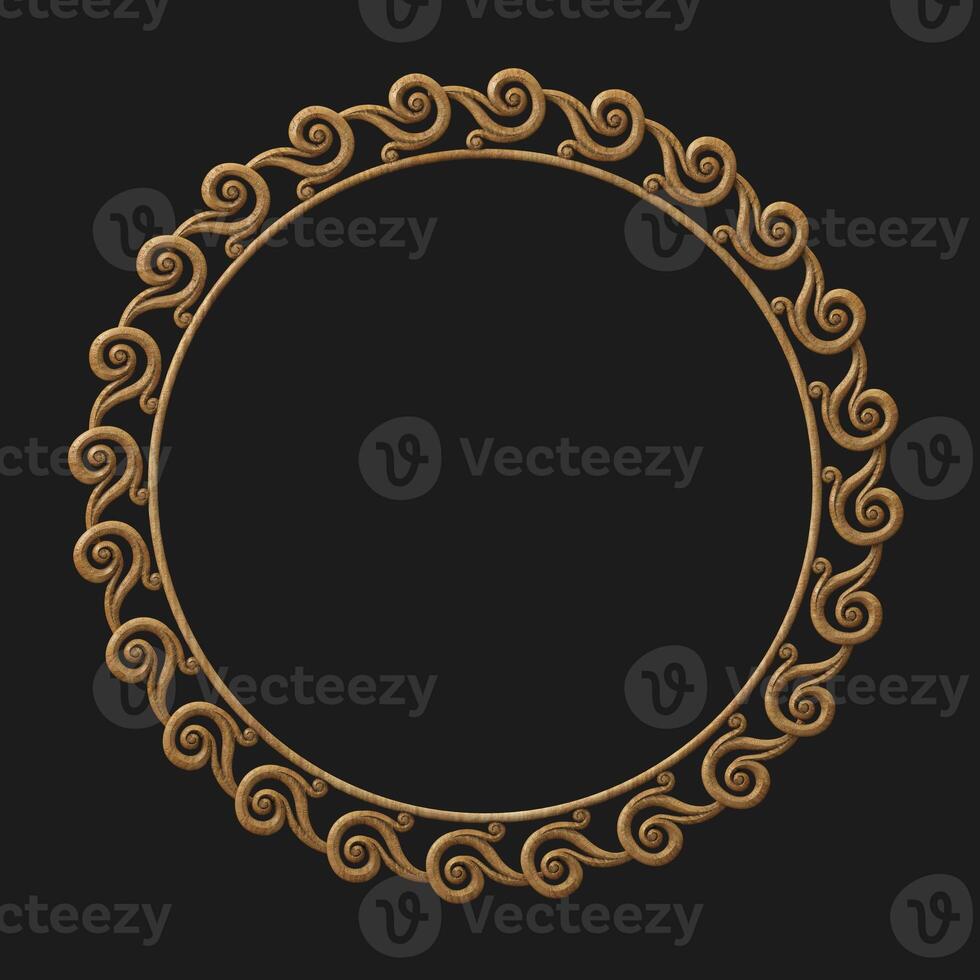 Round classical carved gold frames photo