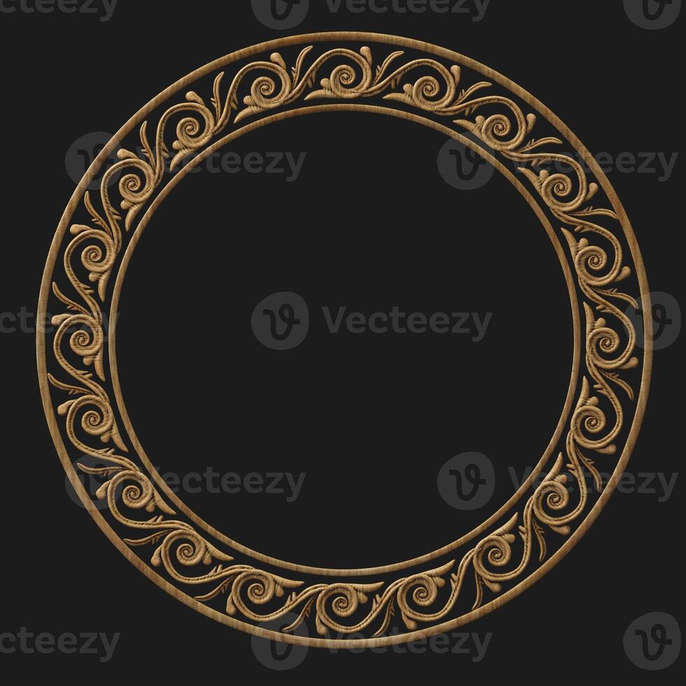 Round classical carved gold frames photo