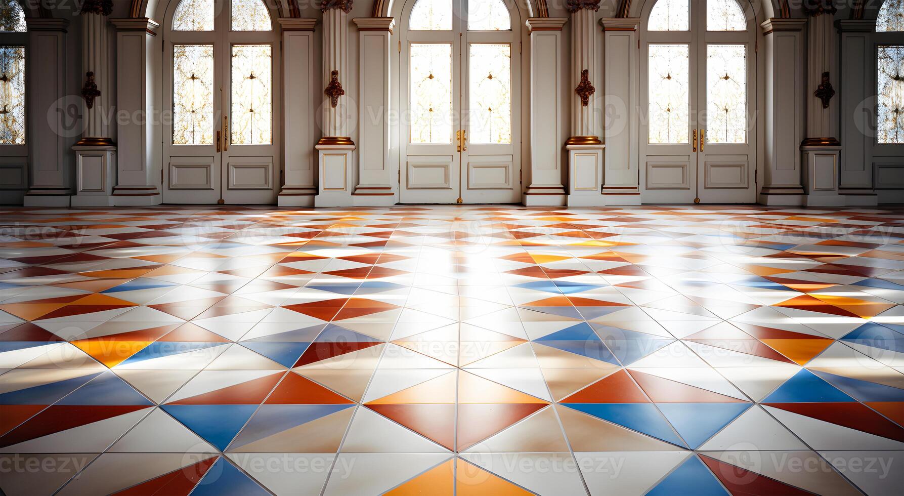 AI generated Vinyl pattern tile for home decoration that is used on floors photo