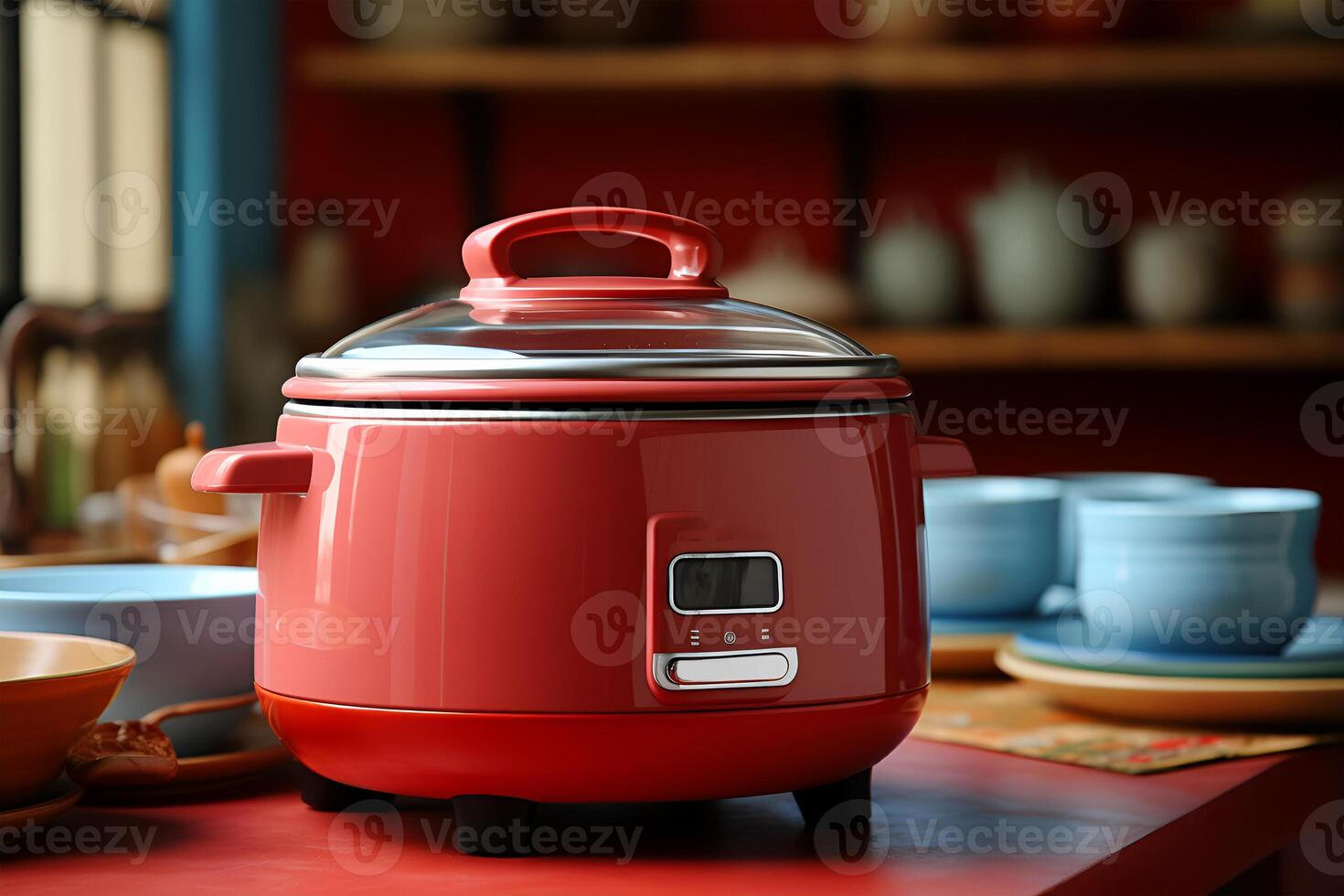 AI generated View of a Beautiful rice cooker for cooking rice photo